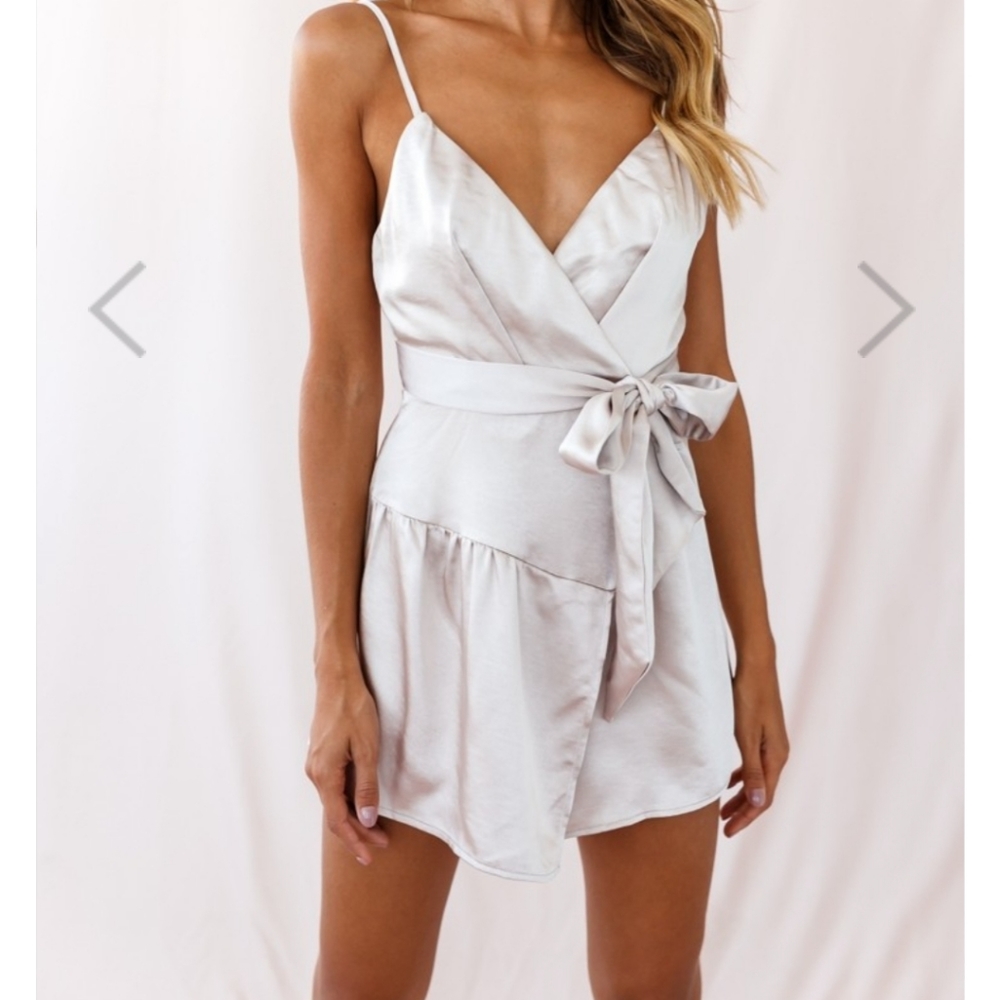 Brand new with tag Selfie Leslie Satin Romper